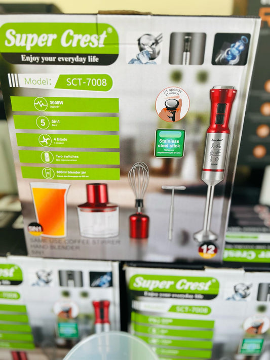 Germany Lot Imported Super Crest 5-in-1 Hand Blender Set SCT-7008